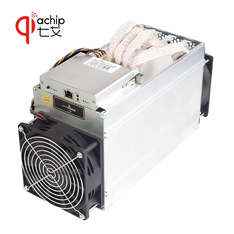 

QiaChip Brand New ANTMINER L3+ LTC 504M (with psu) scrypt miner LTC Mining Machine 504M 800W on wall Better Than ANTMINER L3