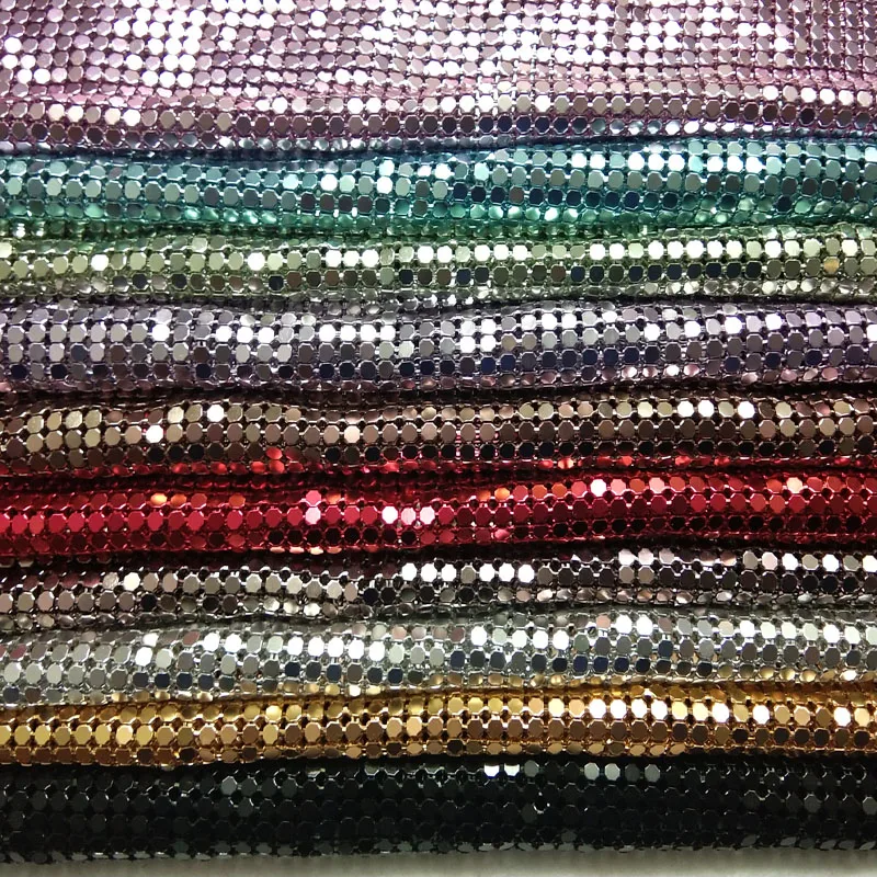 

Brand New Multi Colors Selection Metal Mesh Fabric Metallic cloth Metal Sequin Sequined Fabric 24x20cm DIY Sewing Accssory Decor