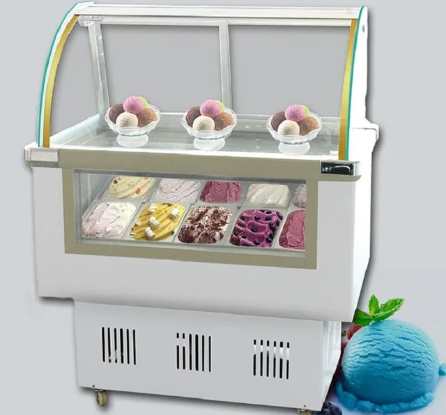 KN ZSG01 Hot sell cheap automatic Defrosting Gelato Freezer showcase