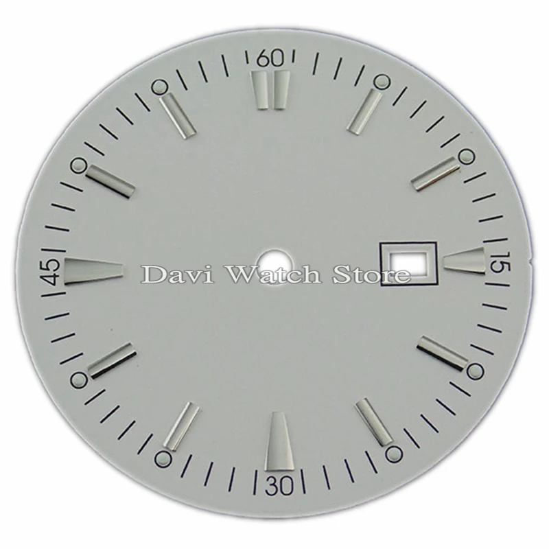 BLIGER стерильный 35 мм Циферблат подходит Mingzhu DG2813/3804 механизм часы Чехол - Цвет: A427 White