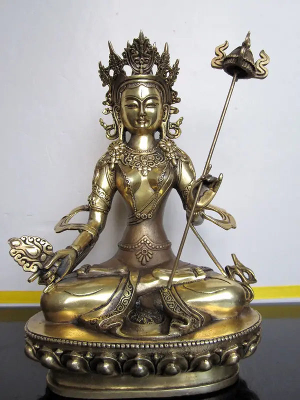 

shitou 003272 Tibetan YOGA BRONZE BUDDHA STATUE WITH UMBRELLA