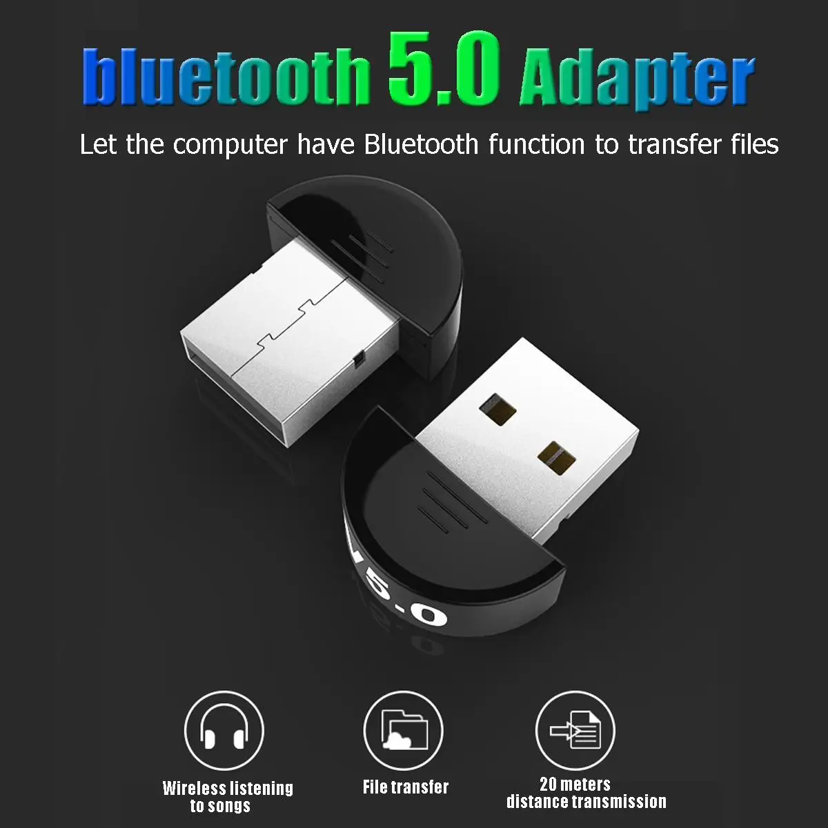 LEORY Mini USB портативный bluetooth 5,0 аудио передатчик приемник адаптер для планшетного компьютера мобильного телефона ТВ ПК автомобильный динамик