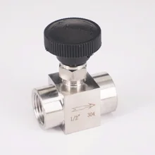 1/" BSP Женский 304 Нержавеющая сталь потока Управление отключения иглы Клапан