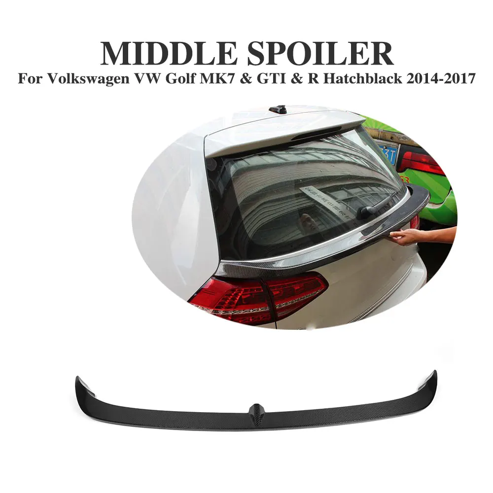 

Carbon Fiber Rear Trunk Window Lower Spoiler Middle Wing For Volkswagen VW Golf 7 VII MK7 Standard And GTI R 2014-2017