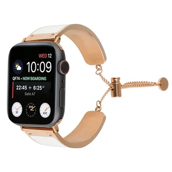

Fashion Stainless Steel Bracelet strap For Apple Watch bands series 4 3 2 1 replacement strap for apple iwatch 44/42/40/38 women