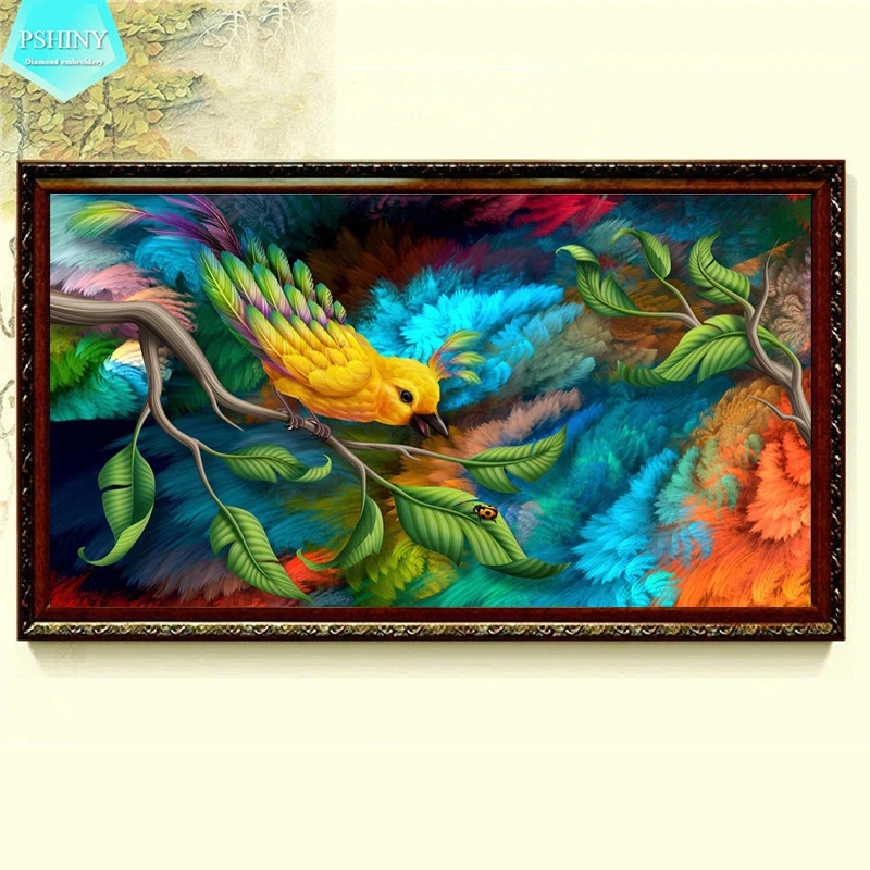 

PSHINY 5D DIY Diamond painting colorful parrot animal pictures full drill Round rhinestones Diamond embroidery sale new arrivals