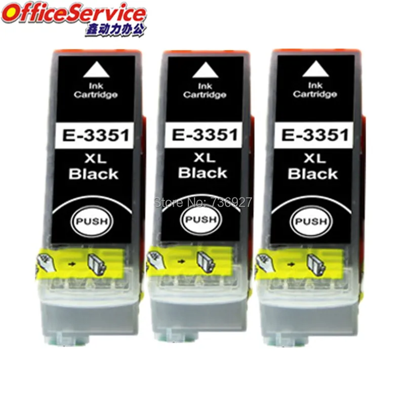 3 Black T3351 33XL Compatible ink Cartridge for Epson Expression