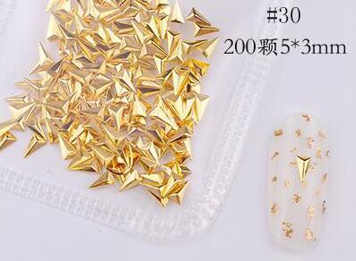 Mixed 3D DIY Hollow Metal Frame For Nail Art Decor Geometry Golden Tips DIY Nail Art Tools Fashion Nail Studs P3R#