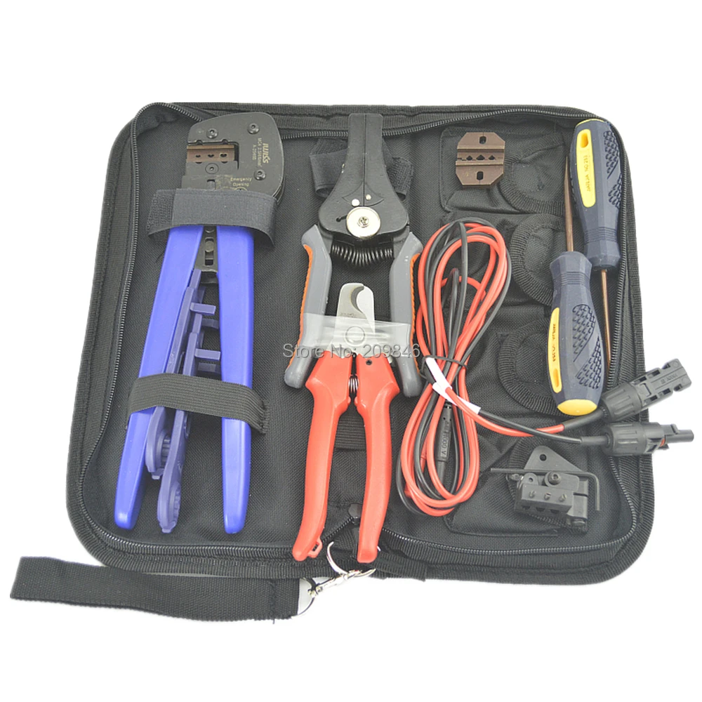 P086 PV Photovoltaic Solar Panel Tools Kit For Solar Panel Cable System