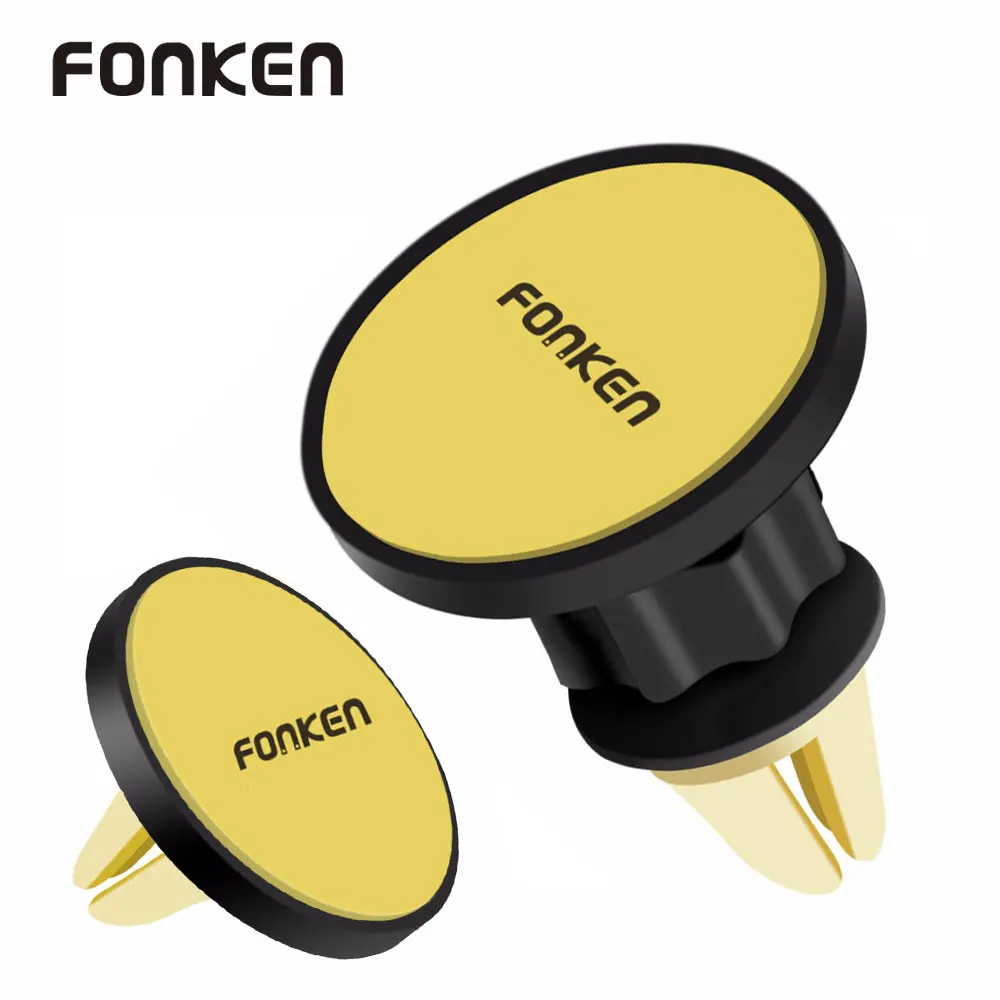 Магнитный автомобильный держатель FONKEN, вращающийся на 360 градусов, автомобильный держатель для телефона, универсальный, встроенный, 4 шт., мощная магнитная Колонка для смартфона