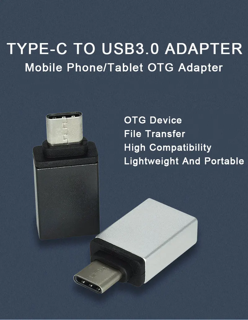 Mini type C к USB 3,0 Jack конвертер type-c OTG адаптер для Android Мобильный USB разъем смартфон передачи данных сплиттер