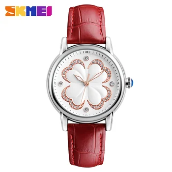 SKMEI Women Quartz Watches Fashion Clock Female Watch Leather Strap Waterproof Ladies Dress Wristwatch Top Brand Luxury 9159 rosefield women watches luxury fashion dress quartz watch popular brand ladies leather wristwatch