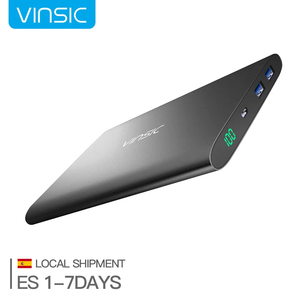bilder für (Schiff von Spanien) vinsic top verkauf 20000 mah energienbank ultra slim 2.4a externe batterie tragbares ladegerät für iphone samsung bilder für (Schiff von Spanien) vinsic top verkauf 20000 mah energienbank ultra slim 2.4a externe batterie tragbares ladegerät für iphone samsung