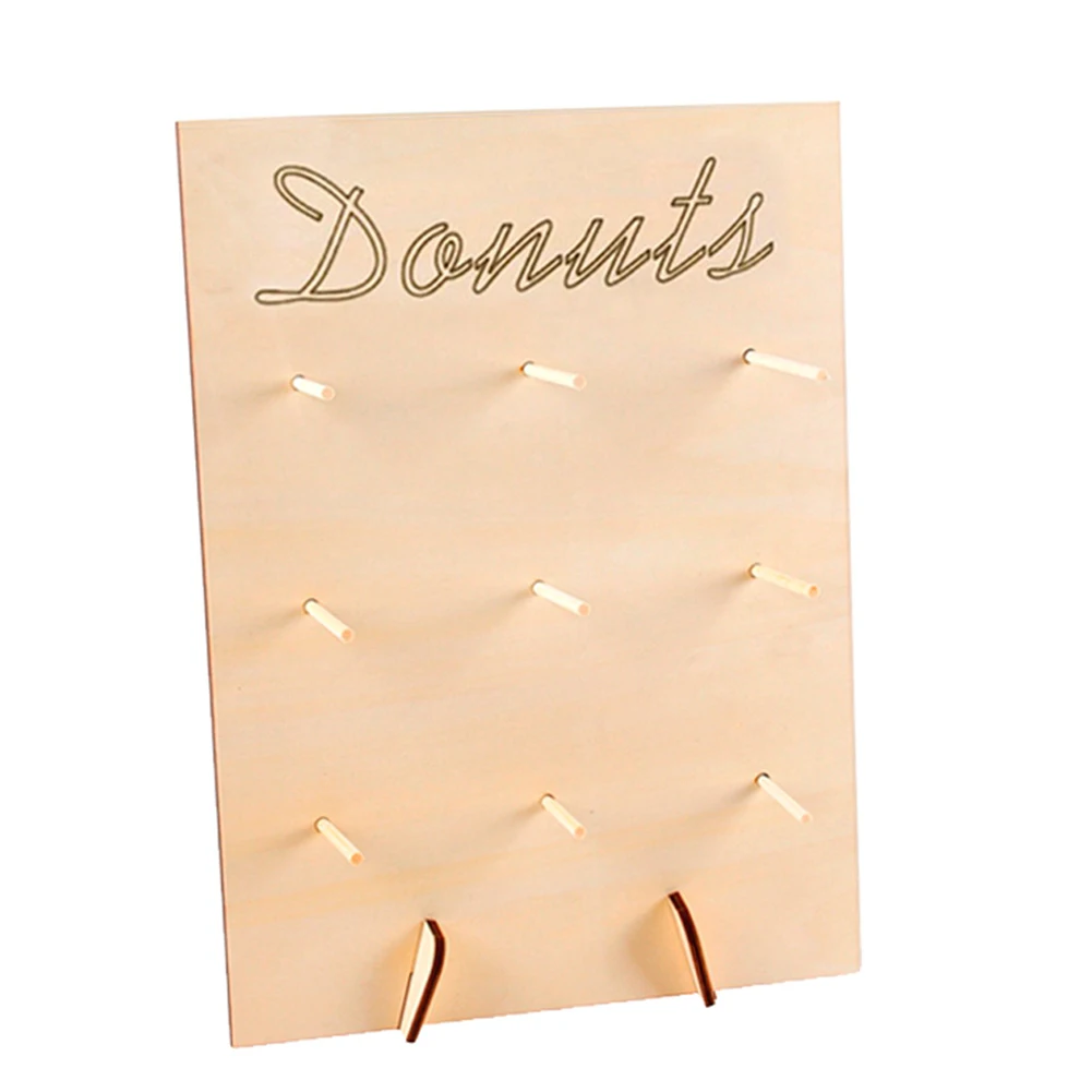 

Party Table Gift Wedding Supplies Decoration Birthday DIY Shelf Holder Home Donut Rack Display Stand Wooden Dessert