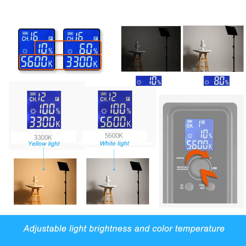 Godox LEDP-260C Portable Dimmable 260 LED Video Light with Adjustable Color Temperature 3300K-5600K for DSLR Camera Camcorder (22)