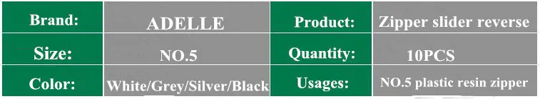 10 шт. молнии из пластичного полимера ползунок для № 5 Автоматическая блокировка Реверсивный двойной уход за кожей лица поворот застежка-молния слайдера Профессиональный 4 вида цветов