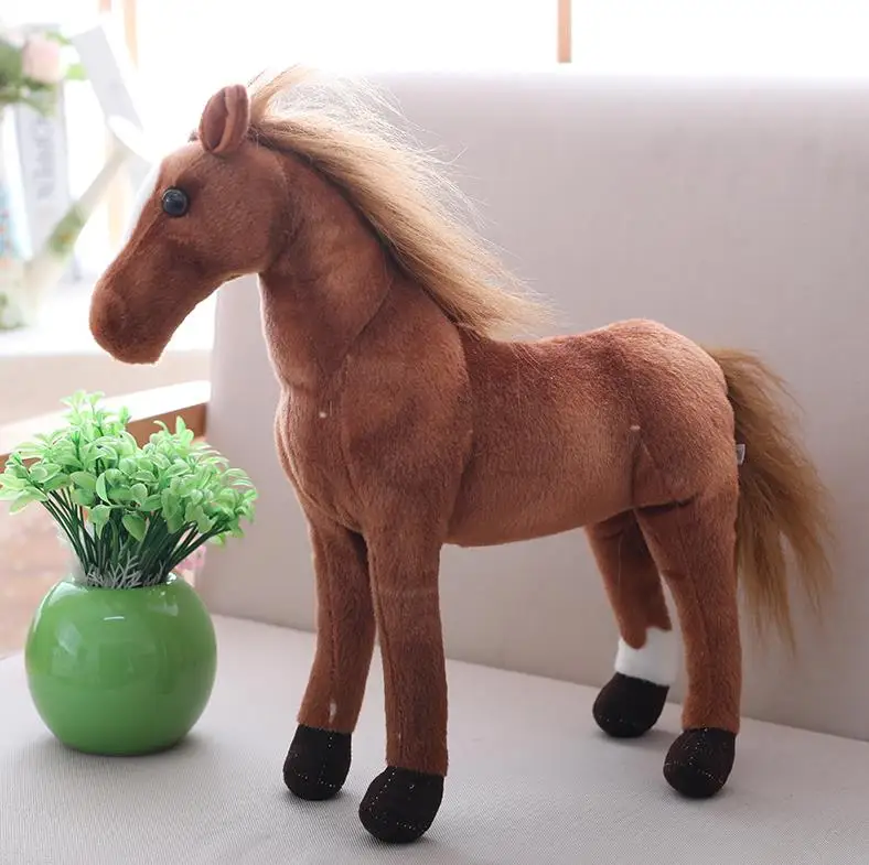 1 шт. 60/75/90 см Огромный Размер имитируящая лошадь плюшевые игрушки Мягкий реалистичный животный Американский Пинто лошадь куклы для детей подарок на день рождения - Цвет: 4
