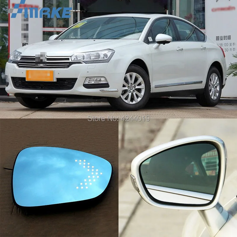smRKE For Citroen C5 Car Rearview Mirror Wide Angle Hyperbola Blue Mirror Arrow LED Turning Signal Lights smRKE For Citroen C5 Car Rearview Mirror Wide Angle Hyperbola Blue Mirror Arrow LED Turning Signal Lights