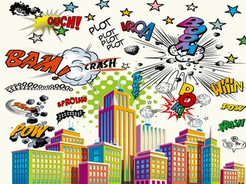 

Super Hero Theme City Party Baby Children Photography Backgrounds Custom Photographic Backdrops For Photo Studio