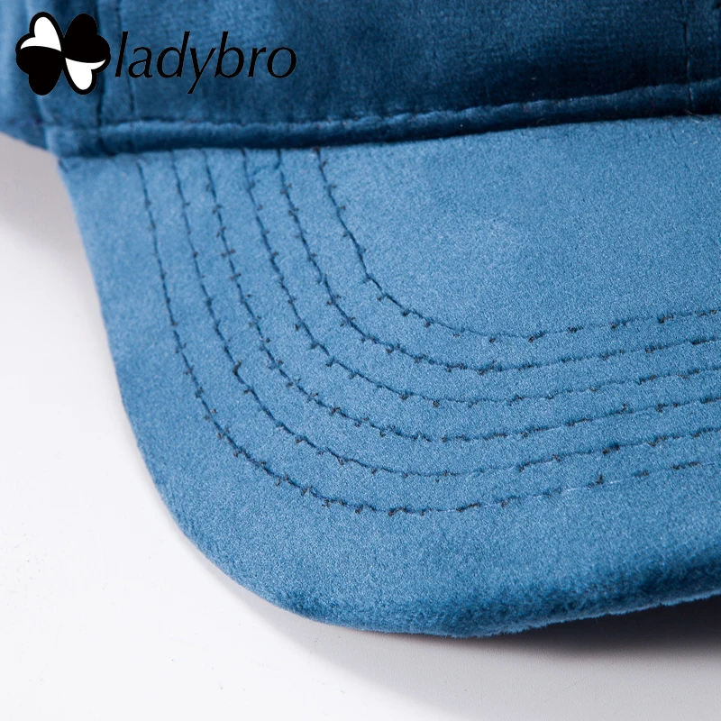 Модная брендовая Кепка Ladybro женская шапка для папы Мужская бархатная бейсболка