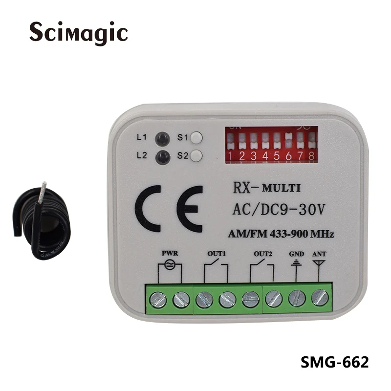 5 шт. гаражный приемник RX-MULTI переменного тока/постоянного тока 9-30 в несколько частот 300-900 мгц приемник управления воротами 310 315 390 433 868 МГц