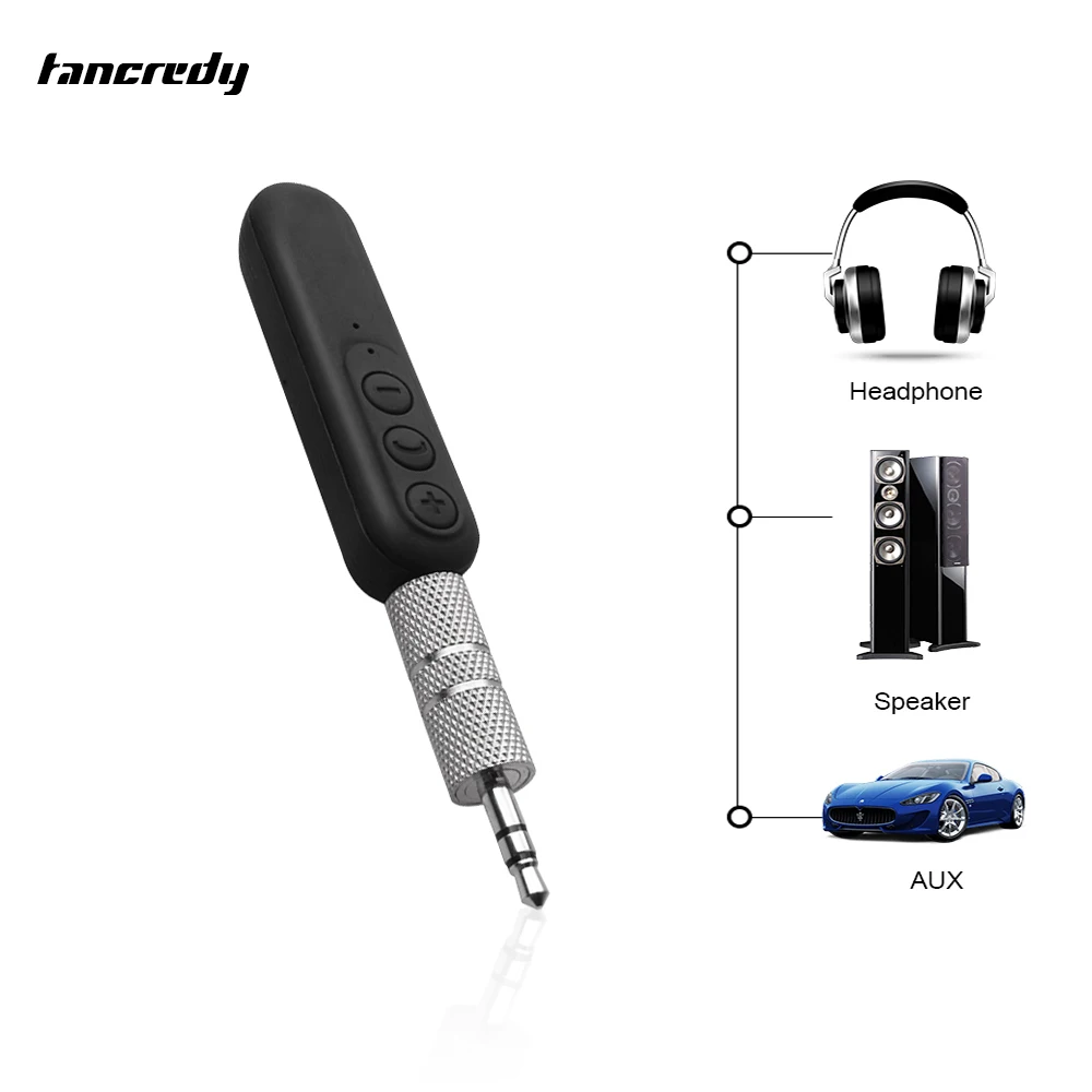 

4.1 Wireless Bluetooth Aux Receiver Adapter 3.5mm Jack Aux Bluetooth Hands Free Car Bluetooth Handsfree Kit Audio Music Receiver