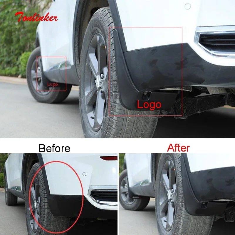 

Tonlinker Exterior Wheel Special Mudguard Cover Stickers for Haval F7/F7X 2018-19 Car Styling 2/4 PCS ABS Plastic Cover stickers