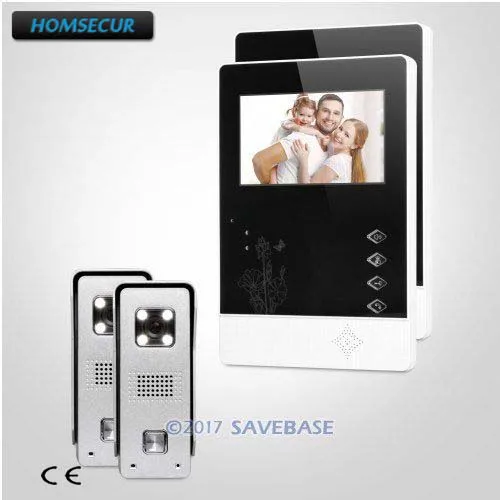 

HOMSECUR 4.3inch Video Door Phone System with Video & Dual-way Audio Communication For Convenient and Safe Access Management