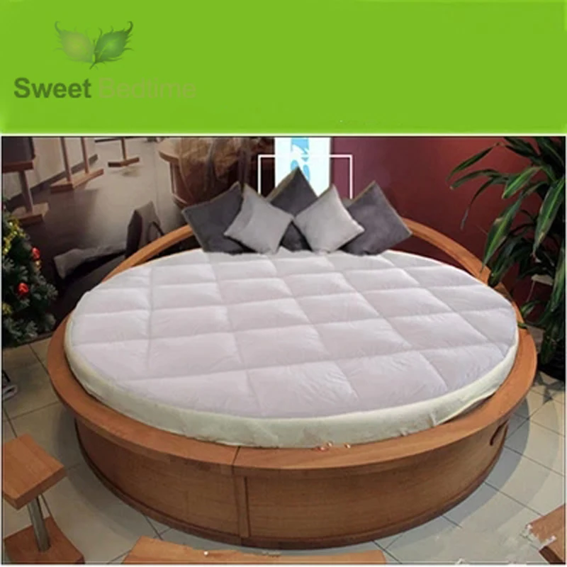 custom made Round bed topper Down on Top Featherbeds feather tatami mats king queen mattress pad protector cover big floor bed custom made Round bed topper Down on Top Featherbeds feather tatami mats king queen mattress pad protector cover big floor bed