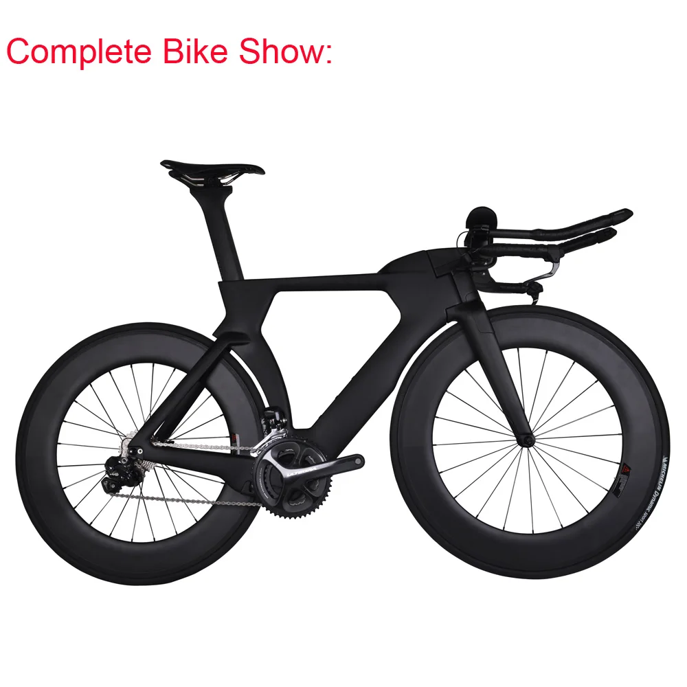 Top 700C All Hidde Cable Routing Carbon TT Triathlon Road Bike Frames Racing Aero Time Trial Carbon Bicycle Frameset BB386 TT01 5