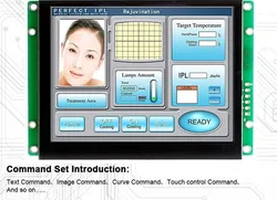 Tela tft lcd de alta resolução colorida 7 ", exibição capacitiva sensível ao toque e módulo mcu