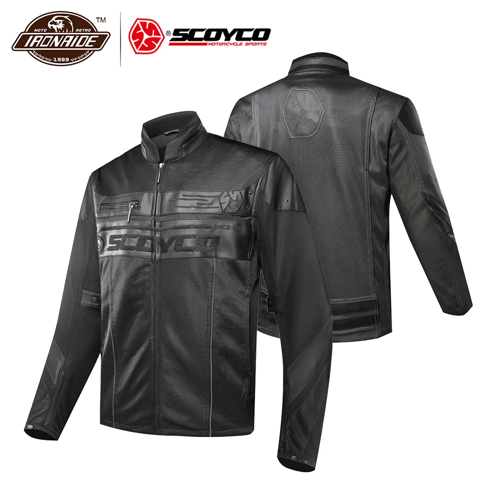 

SCOYCO Motorcycle Jacket Moto Jaqueta Motoqueiro Motocross Casual Breathable Jacket Protective Gear Moto Jacket Black for Men
