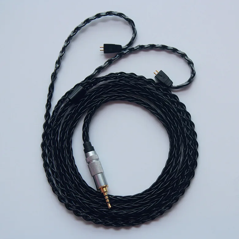 

7N Soft Earphone Upgrade Cable 2.5/3.5/4.4mm Silver Plated Earphone Replacement Cable Wire 0.75mm 2-Pin For UE TFZ SF5 W4r JH13