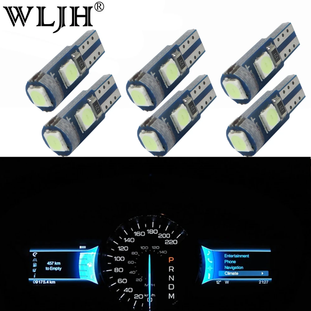 WLJH 6x12 v T5 светодиодный 17 лампа автомобильная приборная панель свет определительная лампочка для Porsche 912 924 928 930 911 турбо Быстродействующее устройство - Испускаемый цвет: Кристально-синий