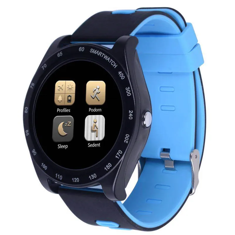 Dispositivos para Android Leitor de Música Relógio Inteligente Bluetooth Chamada Smartver Esportes Passometer Câmera Saúde Redonda Wearable Pulseira 18 Cheap Relógios inteligentes
