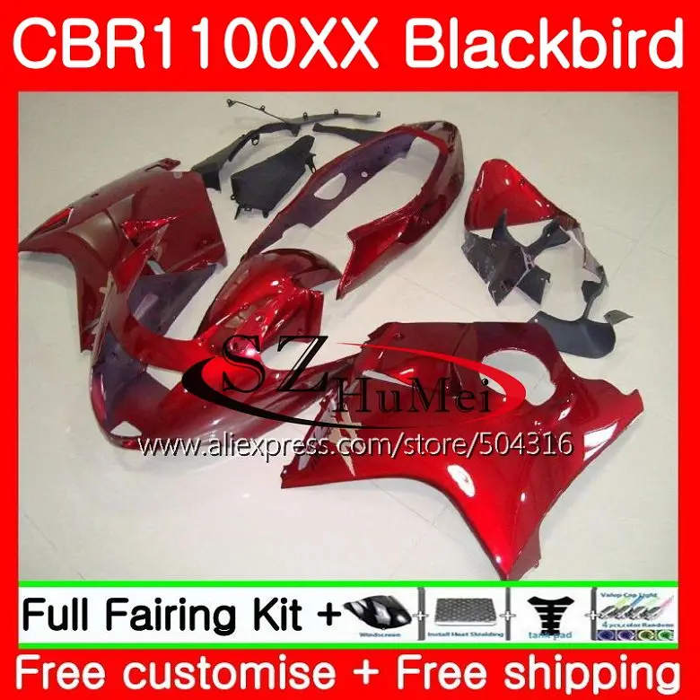 

Fairings For HONDA Blackbird CBR1100 XX CBR1100XX 96 Pearl red 97 98 99 00 01 63SH11 CBR 1100XX 1996 1997 1998 1999 2000 2001