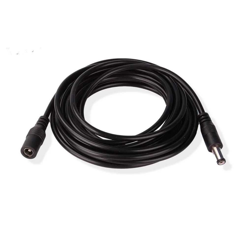 

5PCS 5.5x2.1mm 1M/2M/3M DC Power Connector Extension Extend Wire Cable Cord For LED Strip Light or CCTV Car Charger