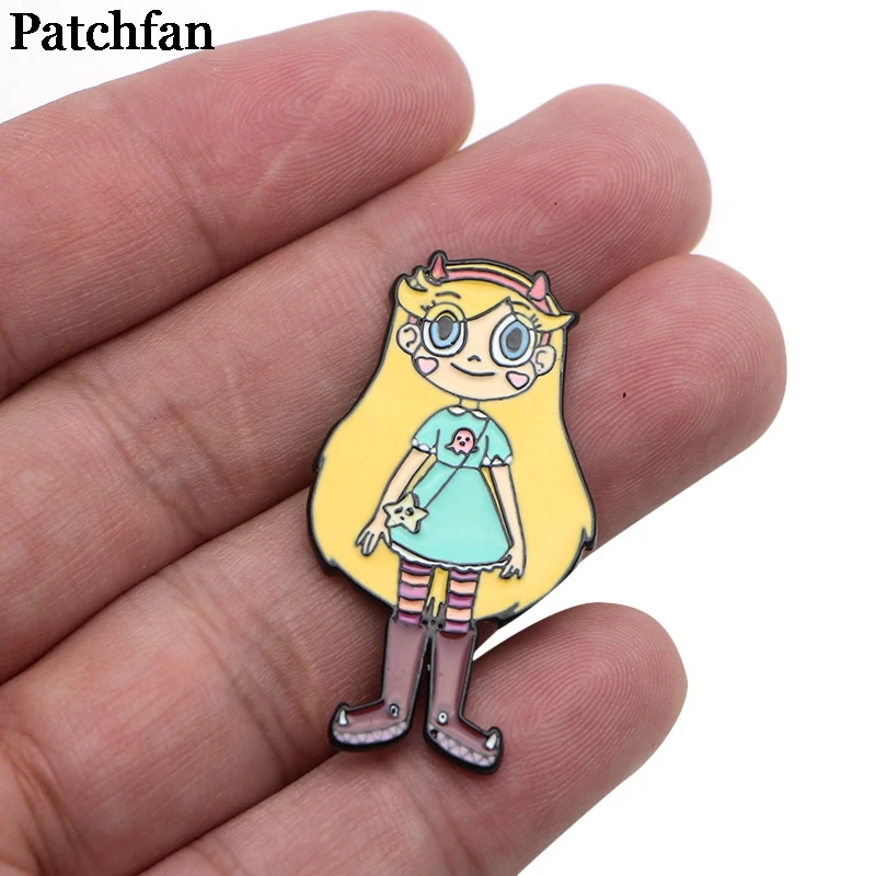 Patchfan Star vs the Forces of Evil цинковый сплав булавки для галстука значки para рубашка сумка Одежда Кепка рюкзак броши для обуви значки A2042