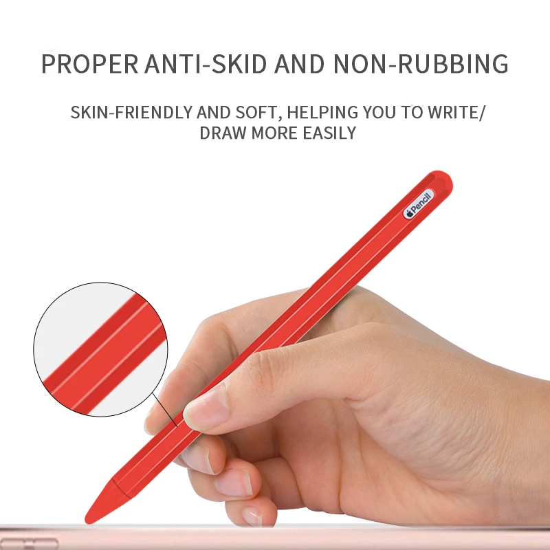 Мягкий силикон для Apple Pencil 2-го поколения Чехол iPad крышка Насадка На глушитель держатель планшет сенсорная ручка крышка стилус мешок моющийся рукав