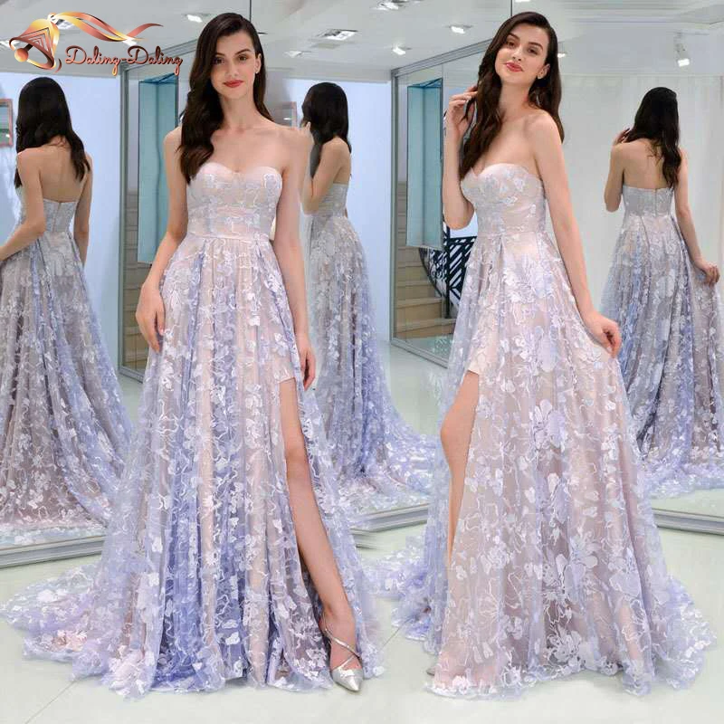 

2019 New Arrival Sexy Strapless Party Dress Elegant Maxi Dress Women Ladies Vintage Floral Lace Party Long Dresses Vestidos