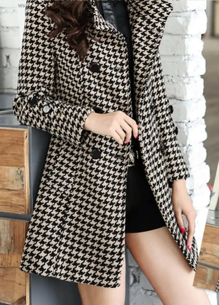 Abrigo blanco y negro mujer Clearance