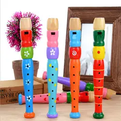 Детские игрушки для маленьких мальчиков девочек 2017 Лидер продаж красочные деревянные Труба велосипедный рожок Гудок Горн Обучающие