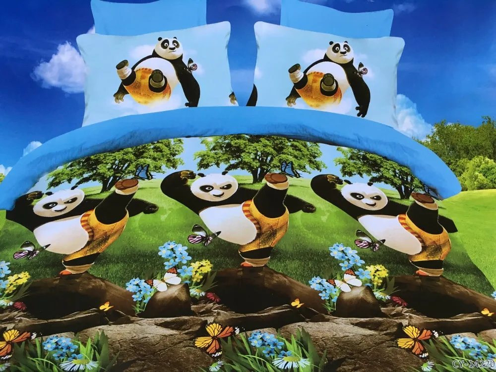 Best Wensd Reactive Printing Kung Fu Panda Bedding Housse De Couette Wensd Reactive Printing Kung Fu Panda Bedding Housse De Couette Western Style Home Animal Tiger Cat Dekbedovertrek Edredon In Sets From