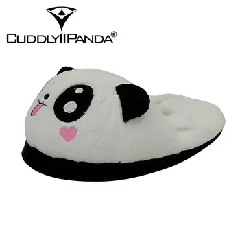 

CUDDLYIIPANDA Winter Warm Women Slippers Panda Plush Home Slippers Soft Bottom Non-slip Cotton Slippers Shoes Free Size 35-38