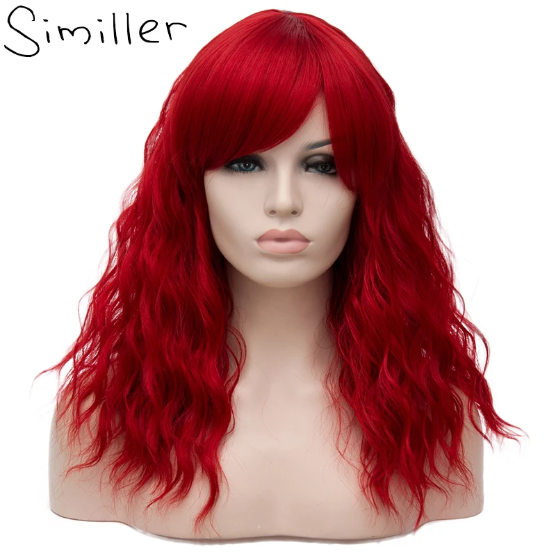 Similler Women Short Synthetic Wig Curly High Temperature Fiber