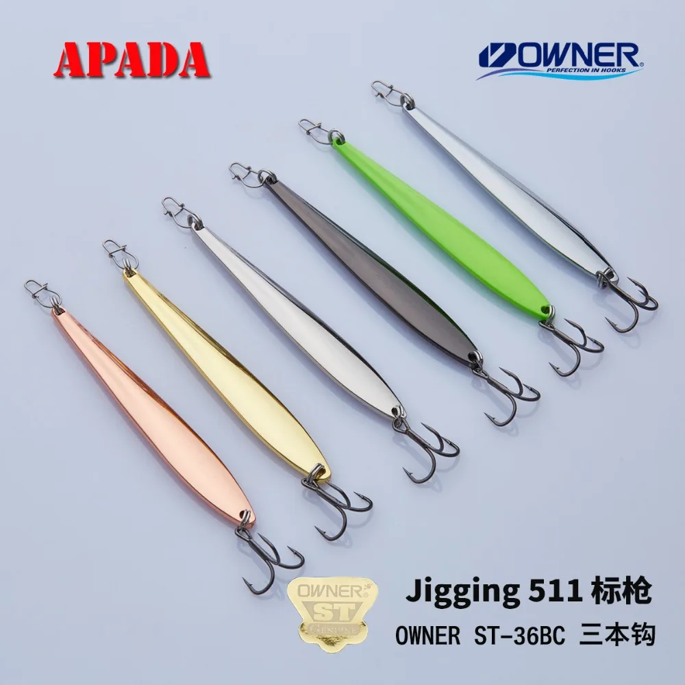 

APADA Jigging 511 Javelin OWNER Treble Hook +Feather 10g 79mm Fishing Bass Lures Multicolor Metal Zinc alloy