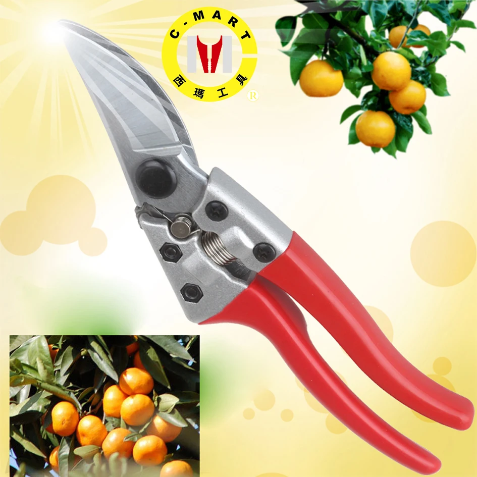 

C-MART Hnad tools zinc alloy handle japan SK5 steel 8" pruning shears hand tools for garden freeship A0045-08