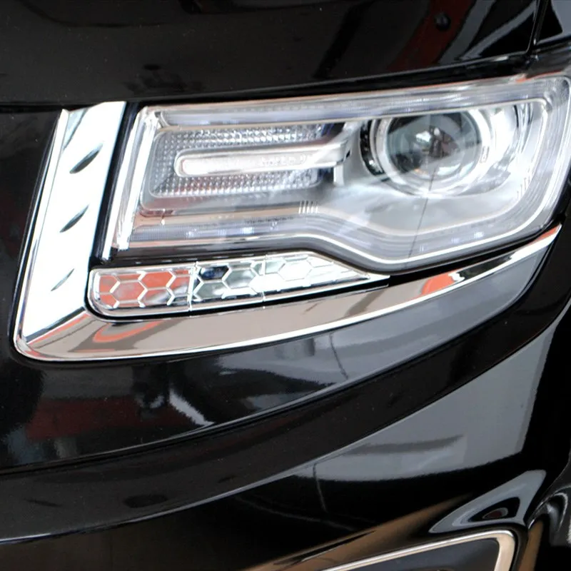 

2 шт., хромированные накладки на фары Jeep Grand Cherokee