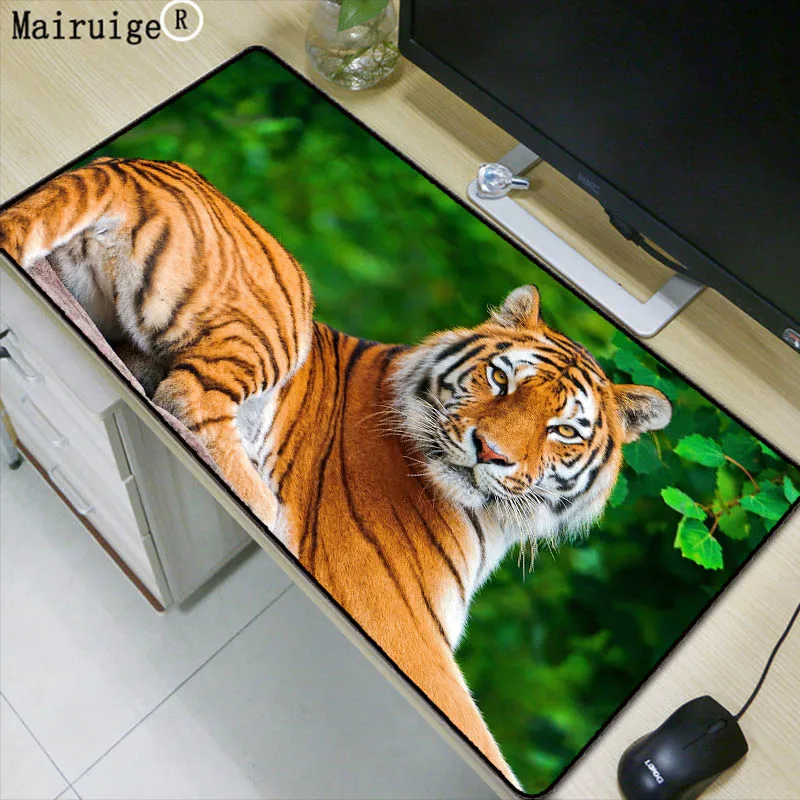 Mairuige Tigers Speed Keyboard Mouse Pad Rubber Mat Computer Gaming