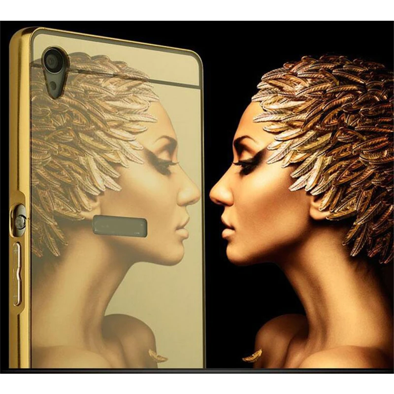 Зеркальный чехол с алюминиевым покрытием для Sony Xperia XA X Z Z1 Z2 Z4 Z5 Z3 compact Z5premium M4 Aqua M5 C5